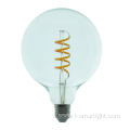 Warm yellow light filament bulb for basement